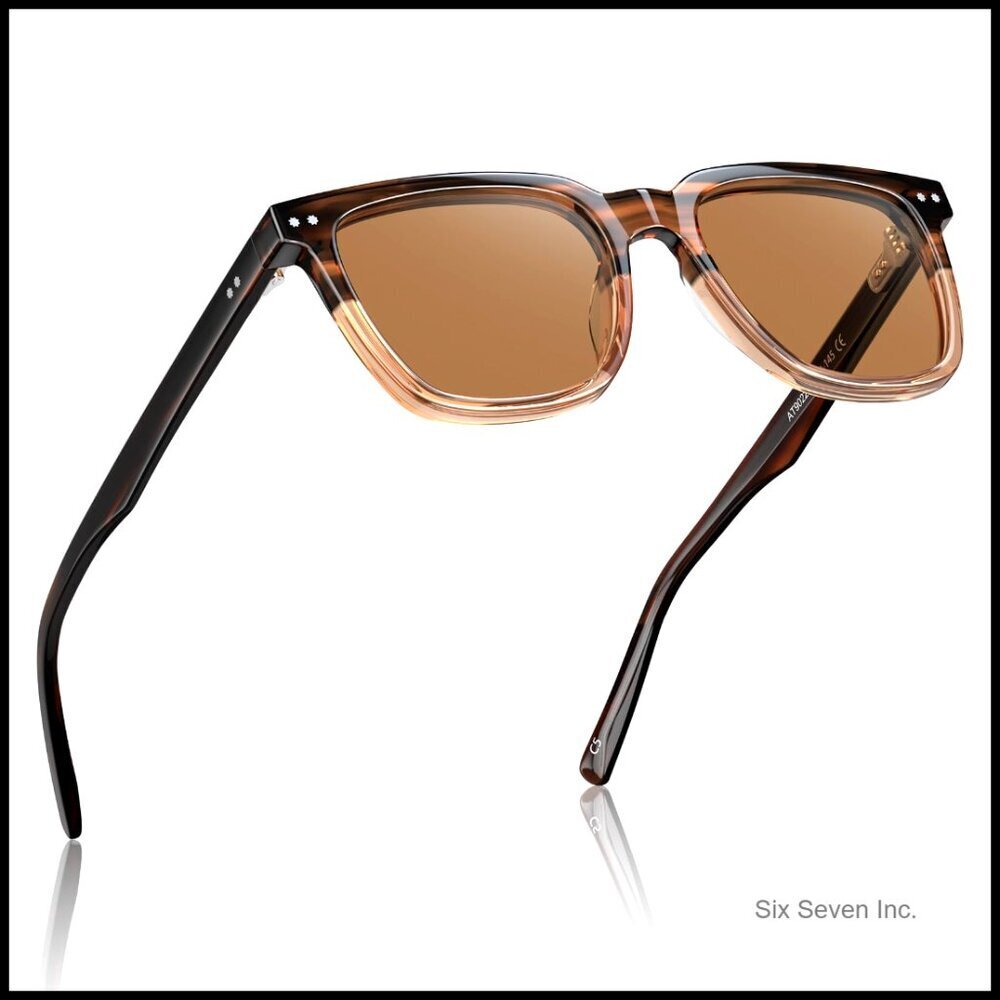 Retro Polarized Sunglasses Square Frame Classic Eyewear UV Protection Driving